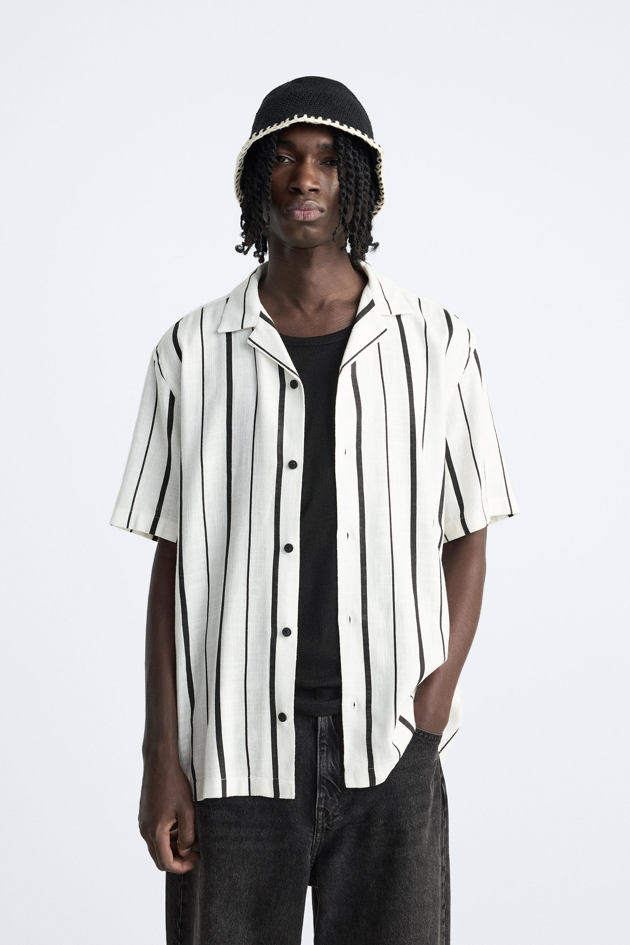 Black and white striped shirt from 2024 zara