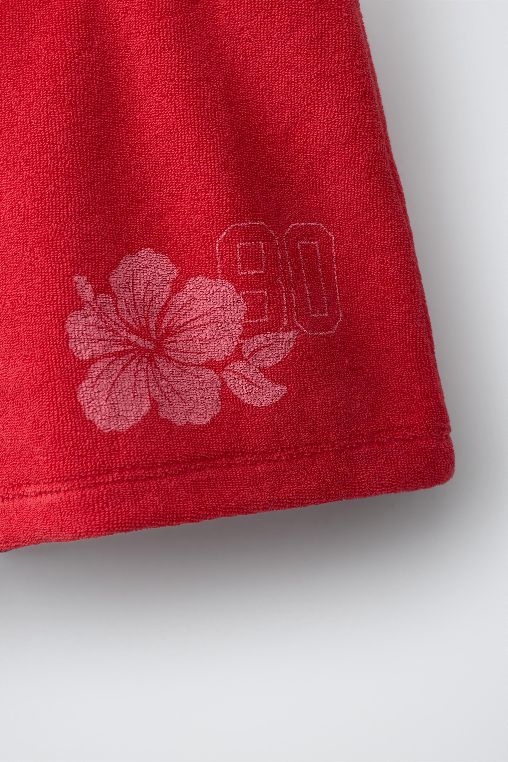 HIBISCUS TOWEL EFFECT SHORTS