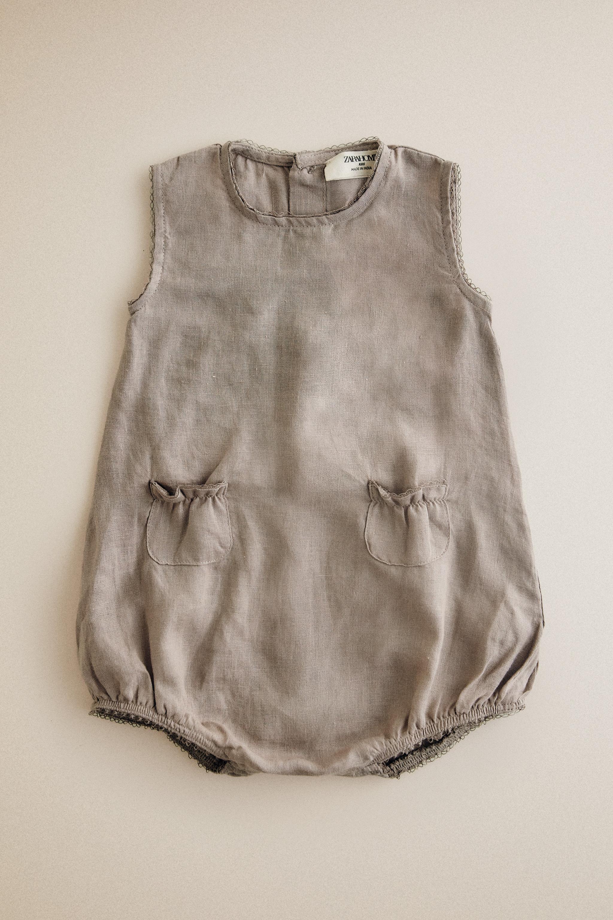 LINEN BABY BODYSUIT