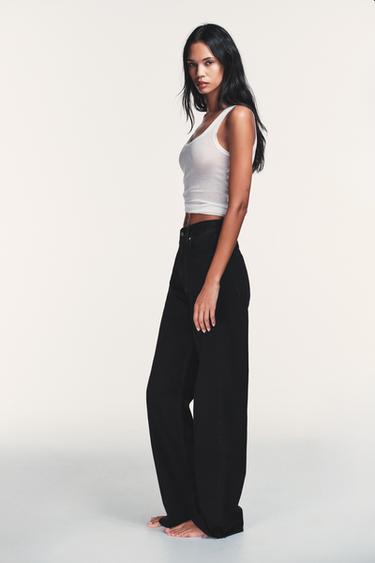 TRF WIDE-LEG HIGH-WAIST JEANS - Black by Zara - Image 3