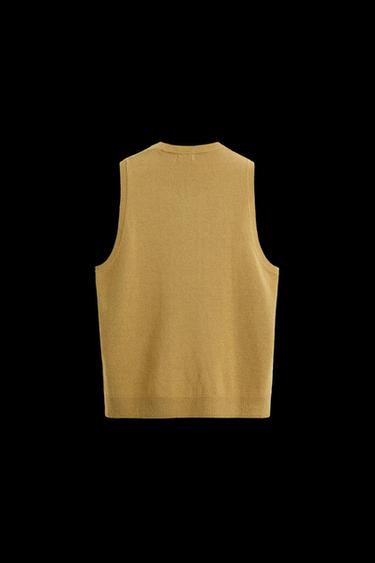 CHALECO PUNTO - Amarillo de Zara