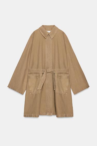 TRENCH LARGO OVERSIZE - Marrón de Zara