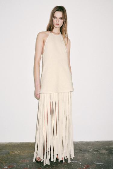 ZW COLLECTION COMBINED DRESS - Sand by Zara - Image 0