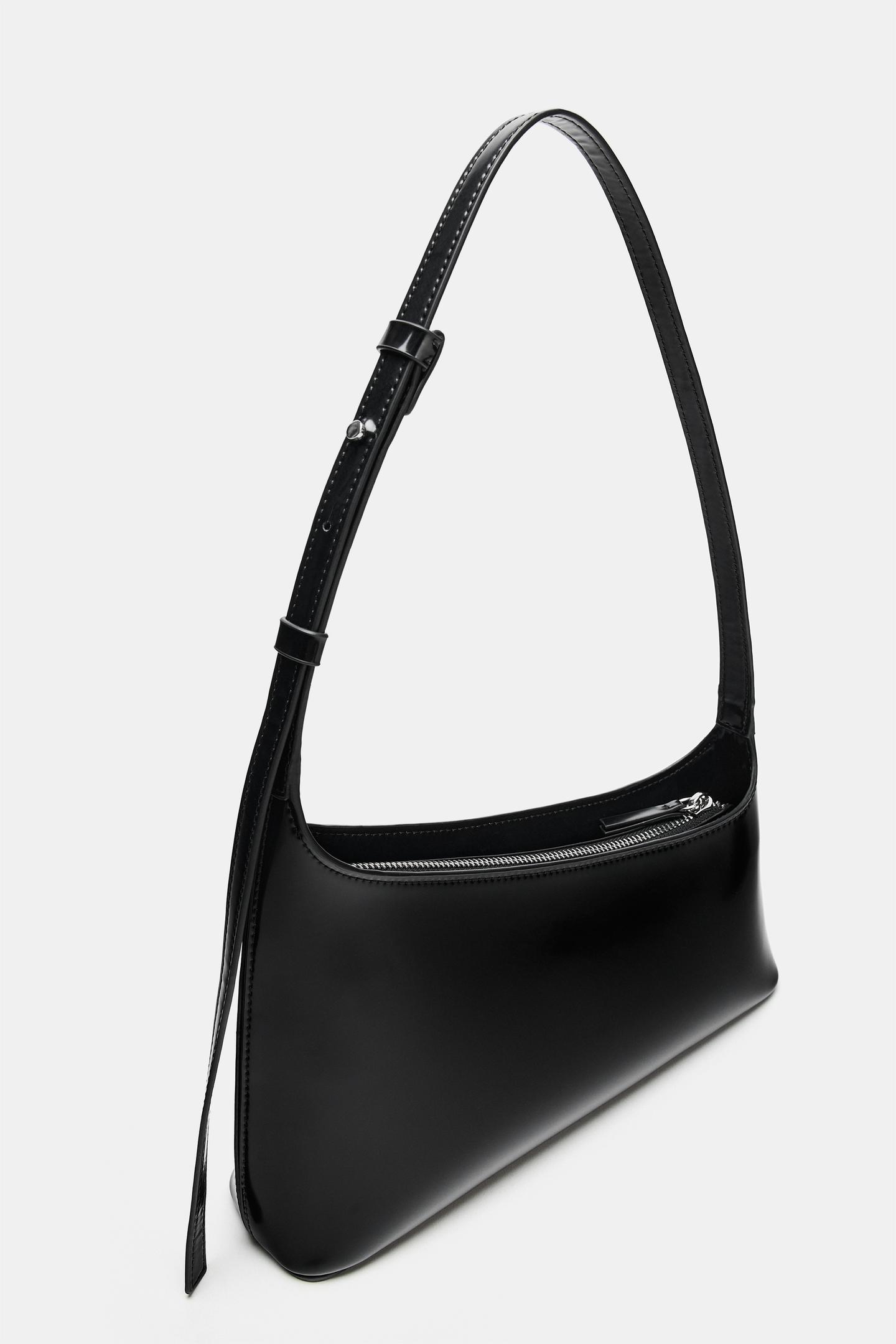 Женская сумка Zara Asymmetric Shoulder, цвет: Чёрный — фото 4