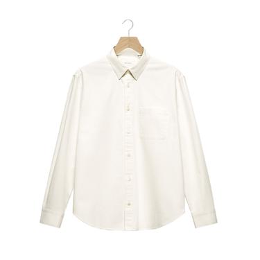 Zara RELAXED FIT DENIM SHIRT - White