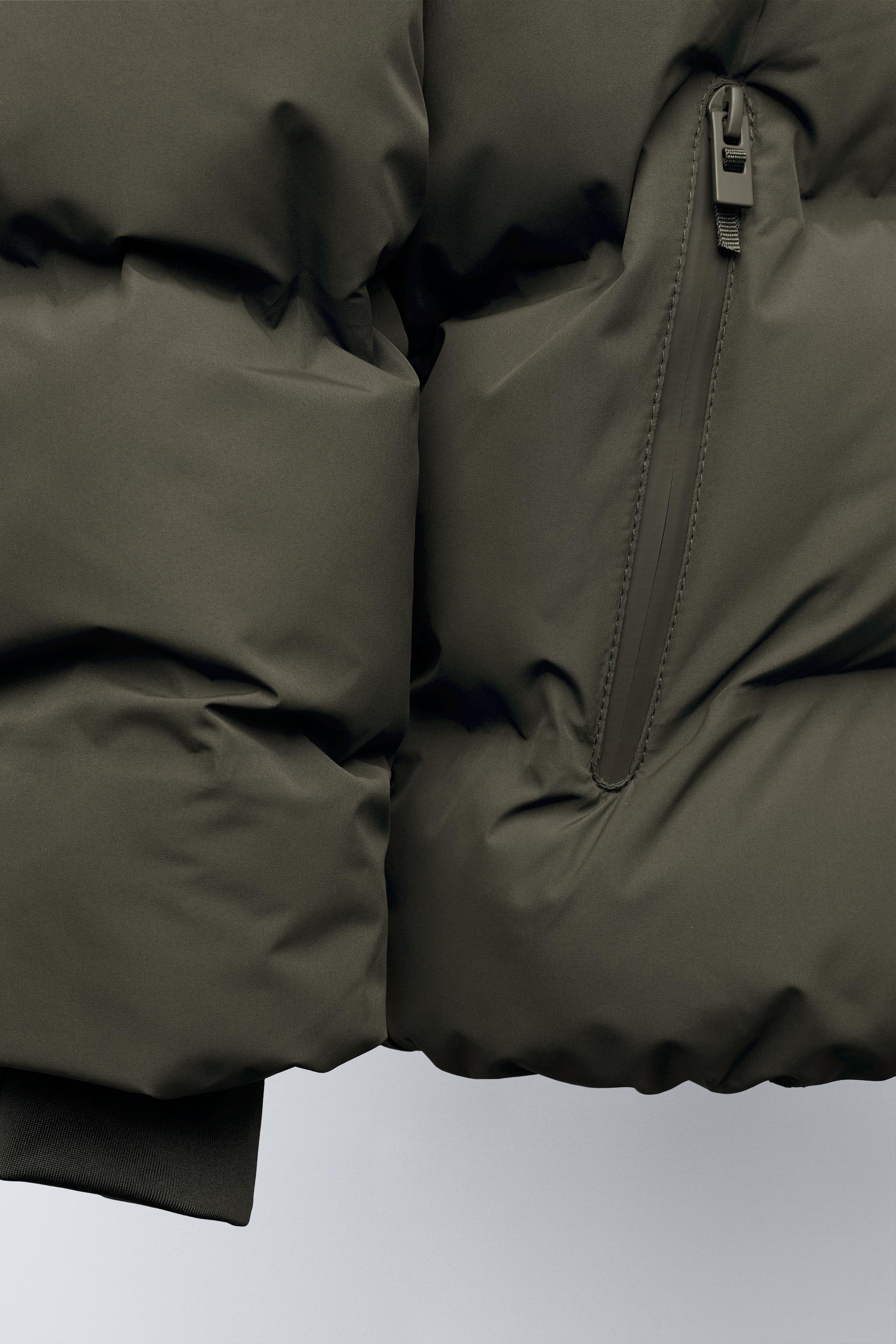 WATER REPELLENT LABEL PUFFER COAT