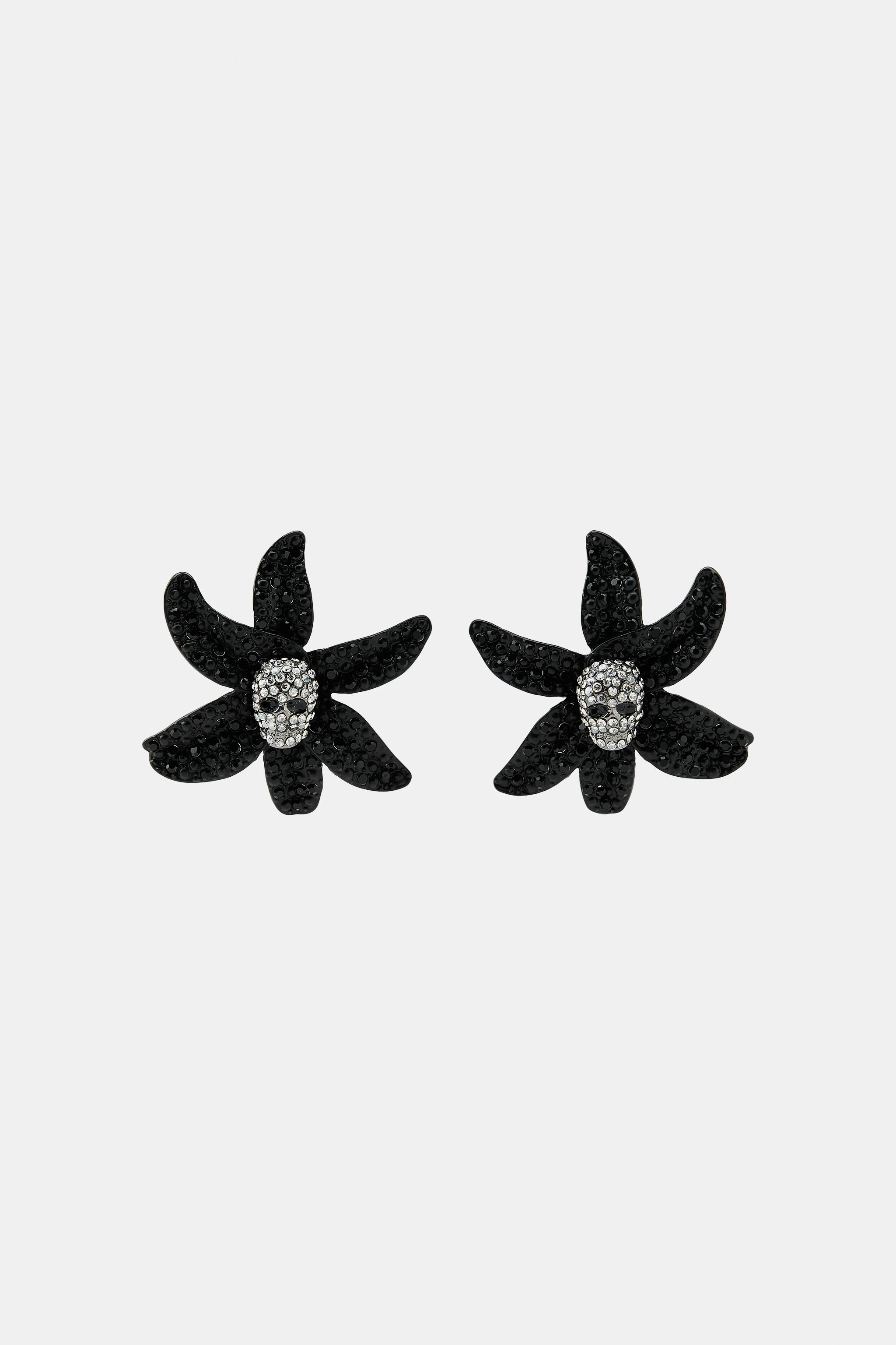 FLORAL SKULL EARRINGS