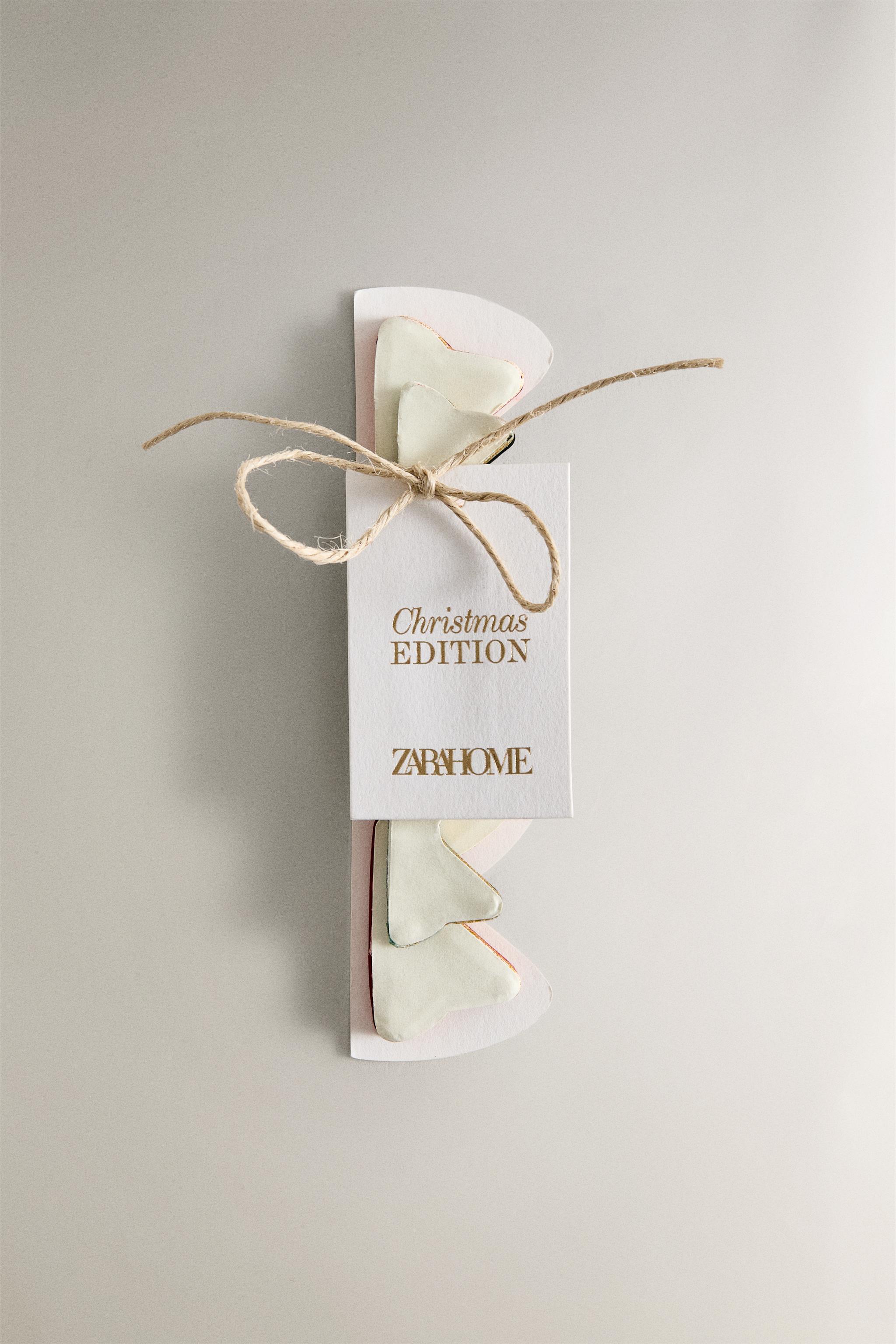 SET OF 2 DECORATIVE PAPER CANDY CHRISTMAS ORNAMENTS