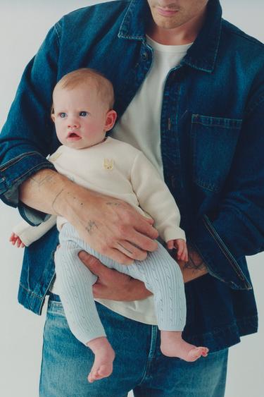 RIB OPENWORK TROUSERS - Light blue by Zara