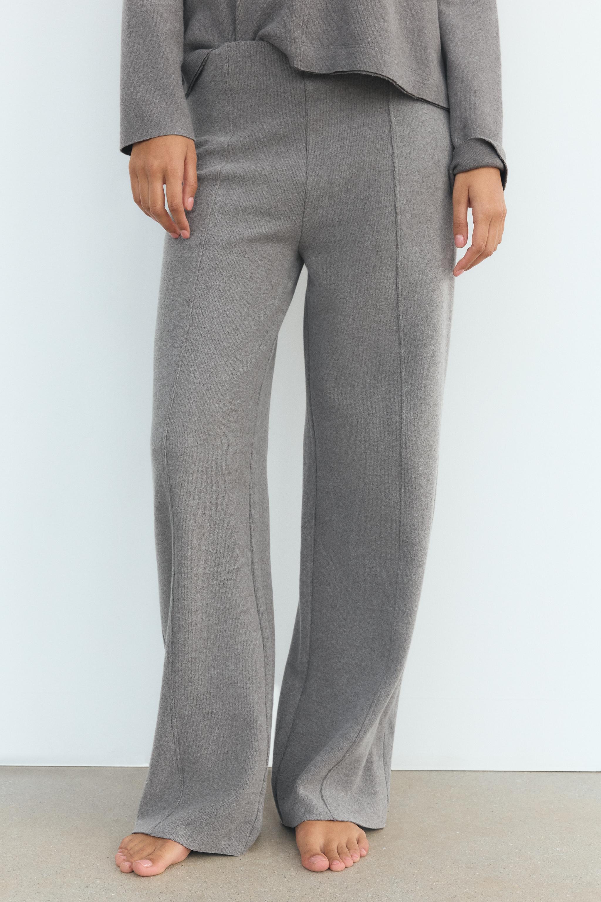 SOFT STRAIGHT LEG TROUSERS Anthracite grey ZARA United Kingdom