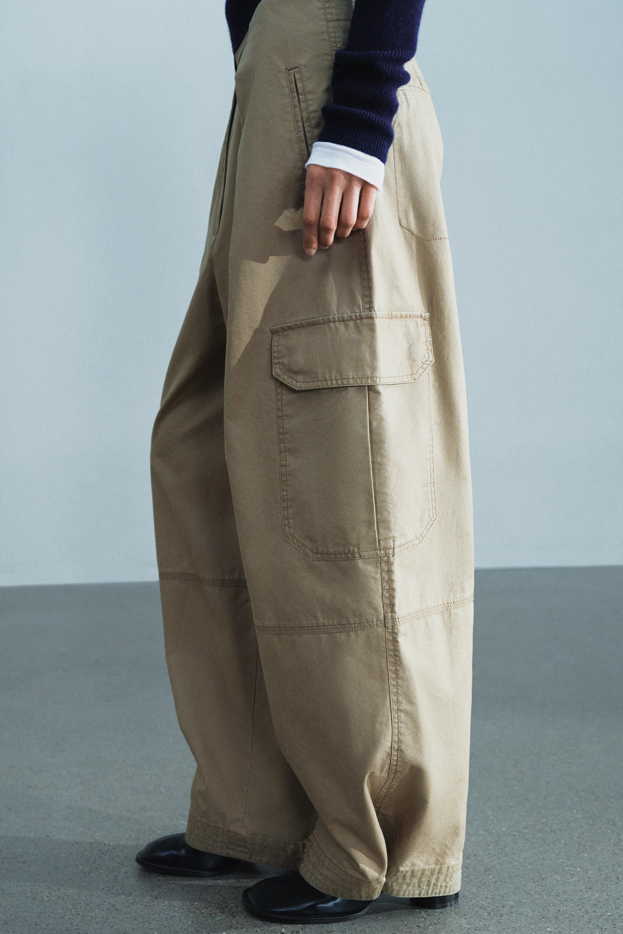 ZW COLLECTION カーゴパンツ - ブラウン/モール | ZARA Japan / 日本