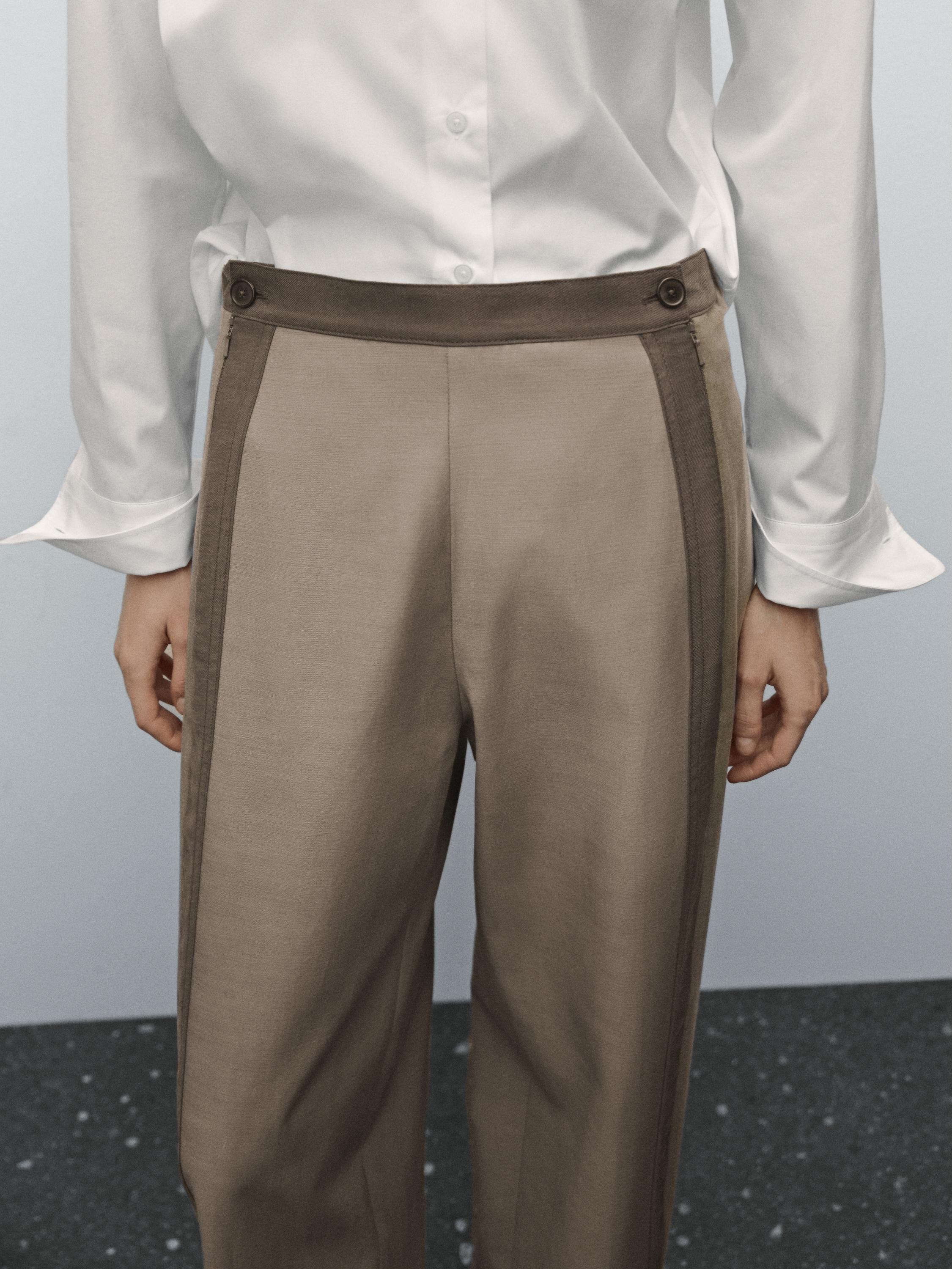 Pantalon straight avec fermeture