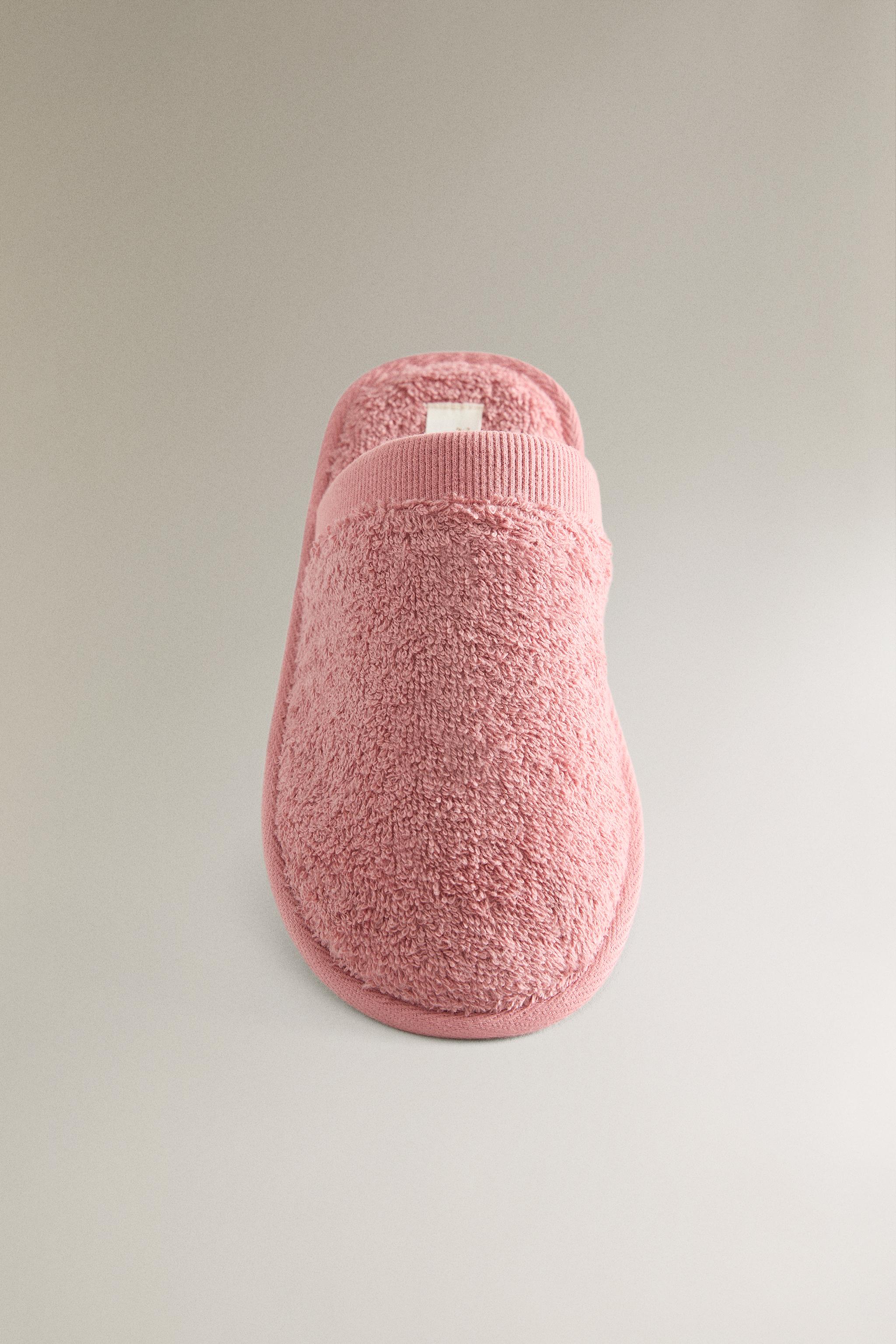 KIDS MULE TOWEL SLIPPERS - Pink | ZARA United States