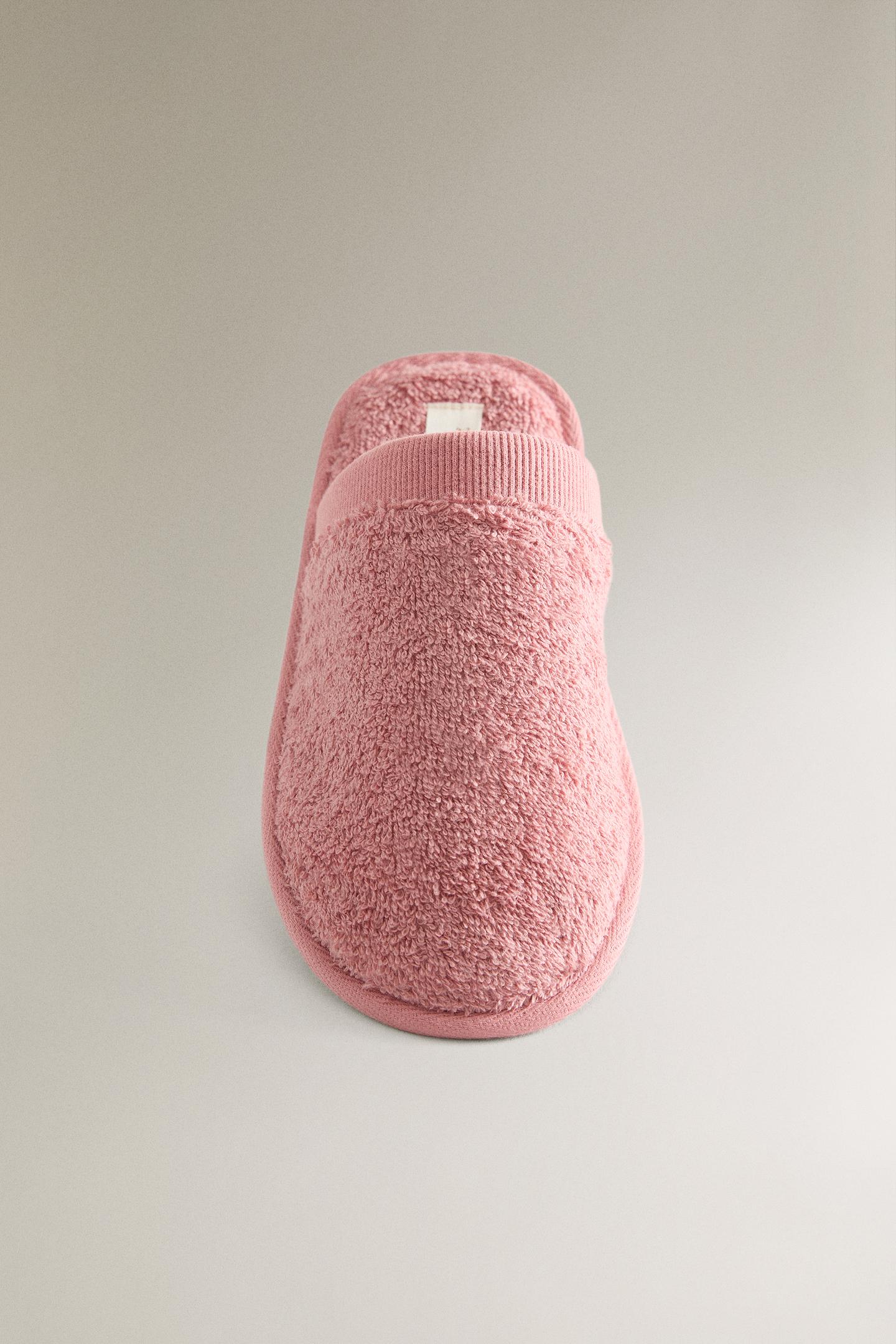 Детские сабо Zara Mule Towel Slippers, цвет: Розовый — фото 5