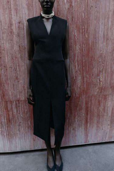 MIDI SLEEVELESS DRESS — Black 2