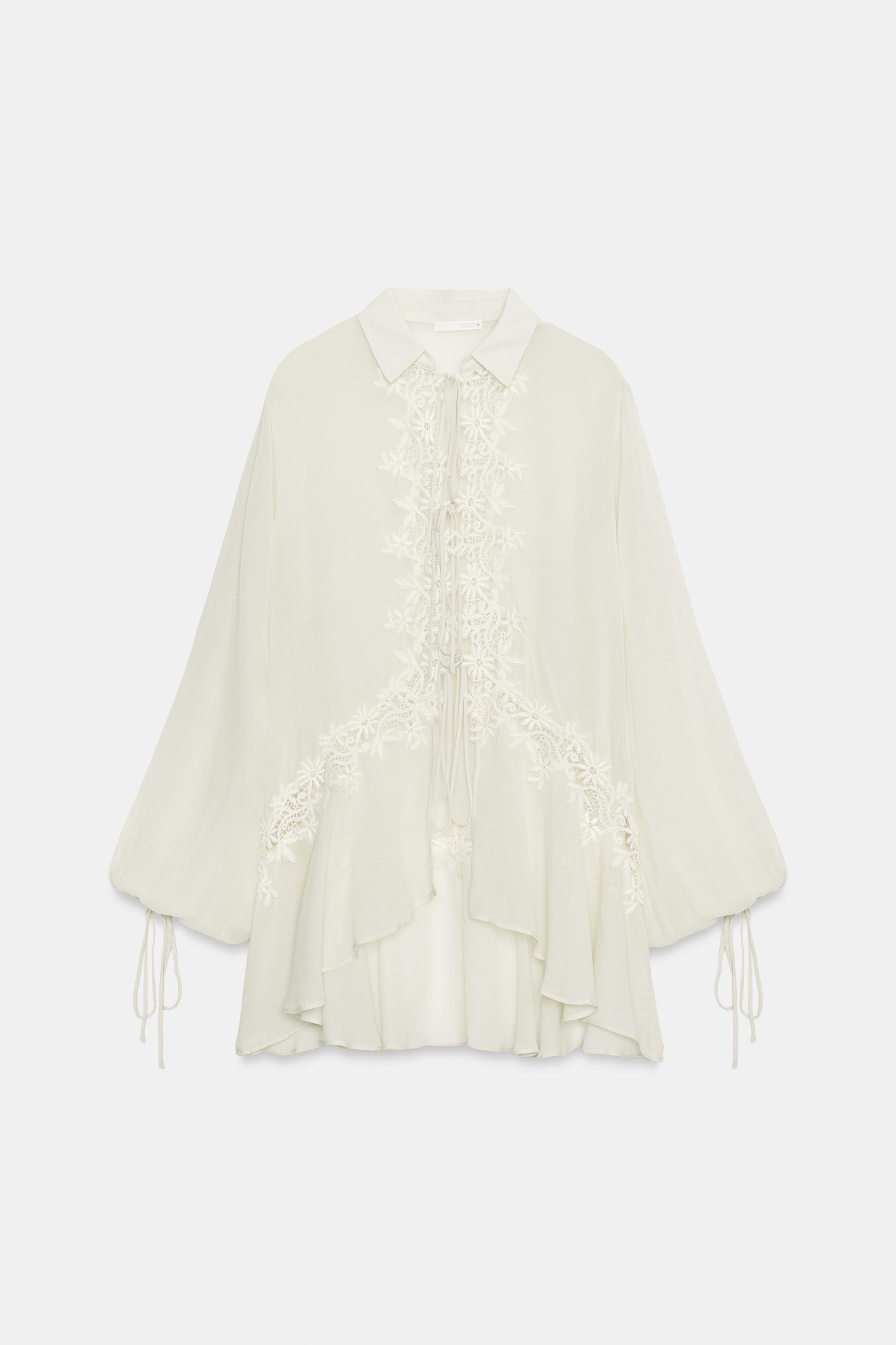 BLOUSE EN DENTELLE BRODÉE ZW COLLECTION