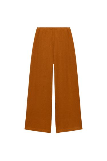 RUSTIC STRAIGHT FIT TROUSERS - Ochre by Zara