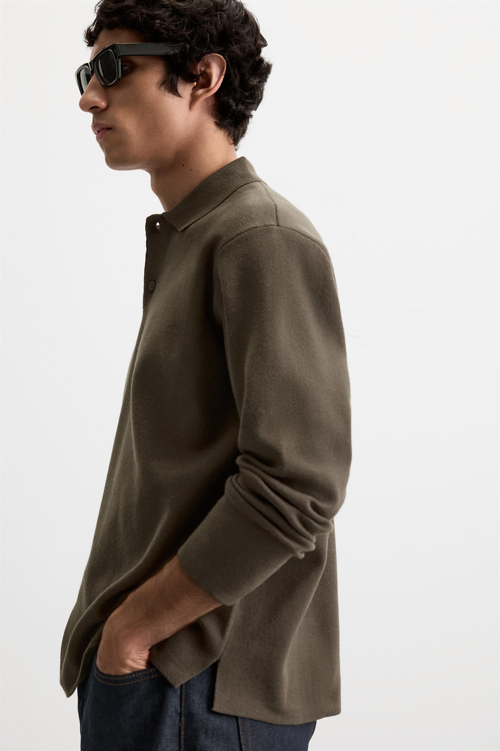 STRICK-POLOSHIRT AUS VISKOSEMISCHGEWEBE - Cremefarben | ZARA 