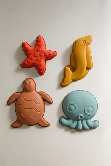 PACK MOULES PLAGE ENFANTS SILICONE (LOT DE 4) - Multicolore de Zara - Image 0