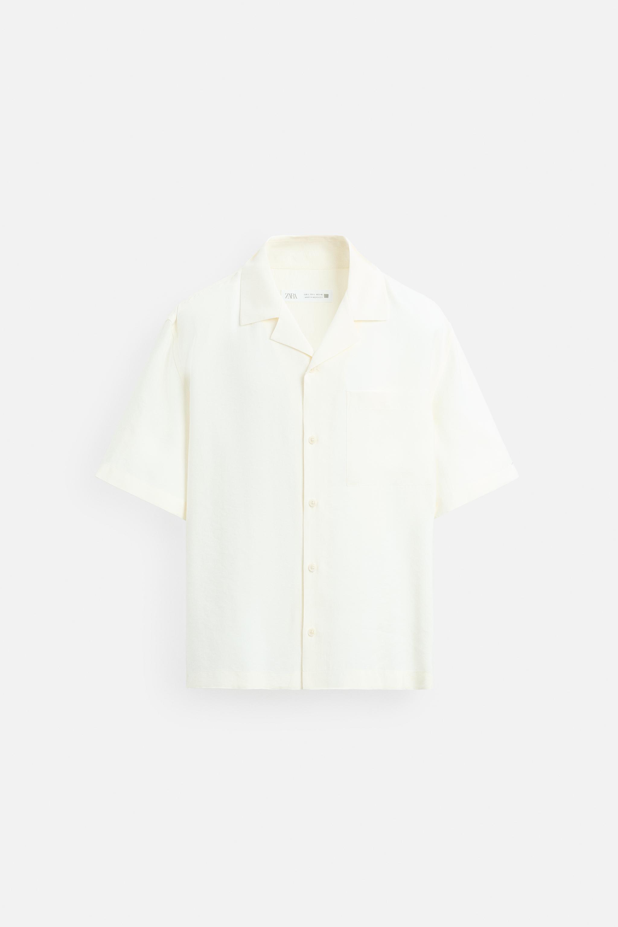 FLOWY SHIRT WITH POCKET - Light beige | ZARA United States