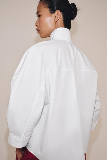 ZW COLLECTION PUFF SLEEVE SHIRT - White by Zara - Image 2