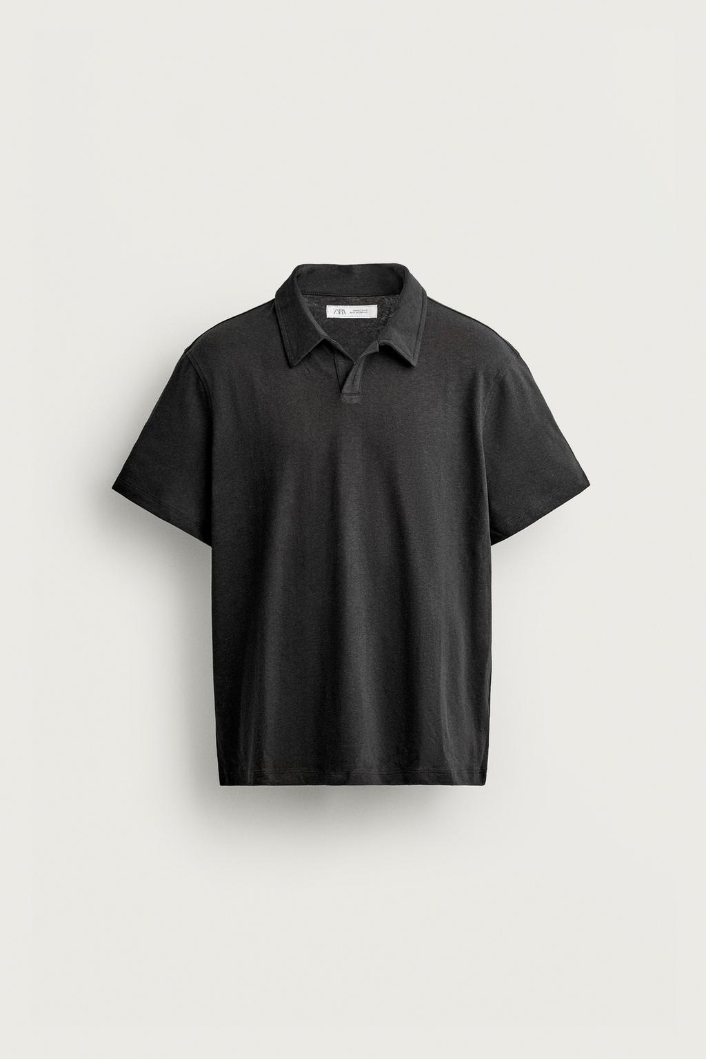 LINEN-COTTON REGULAR FIT POLO SHIRT