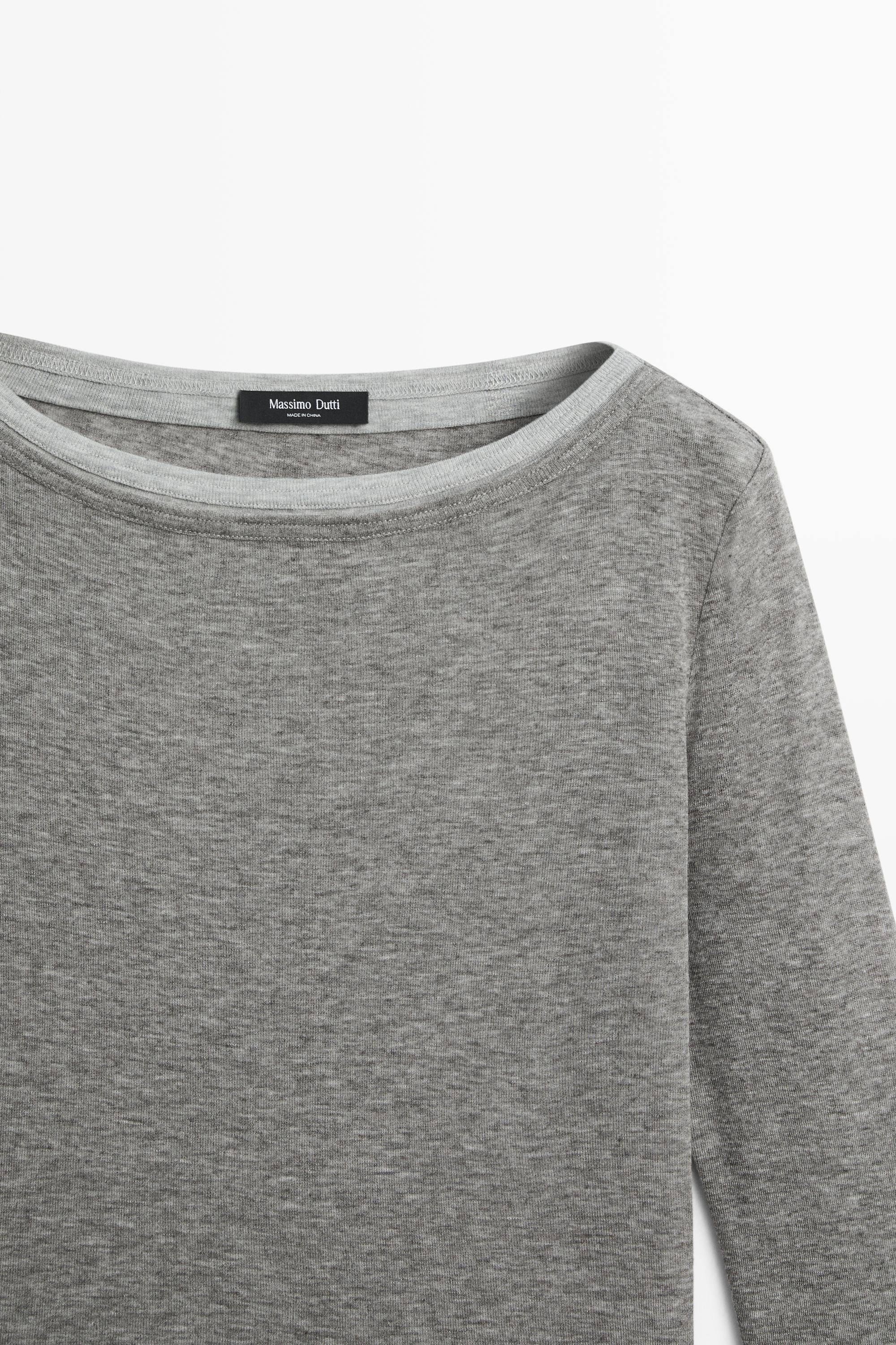 Double boat neck T-shirt