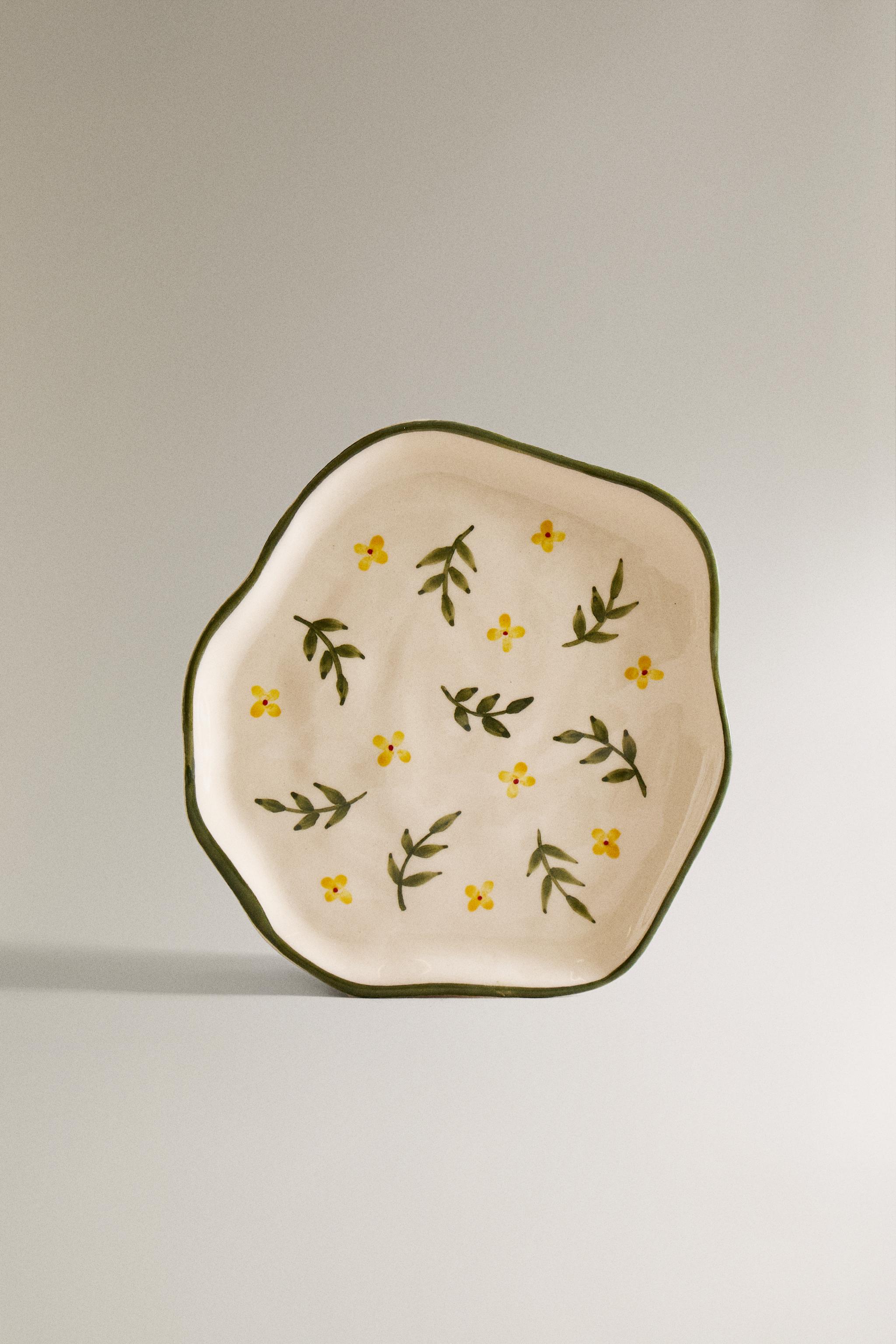 ASSIETTE À DESSERT FLEURS