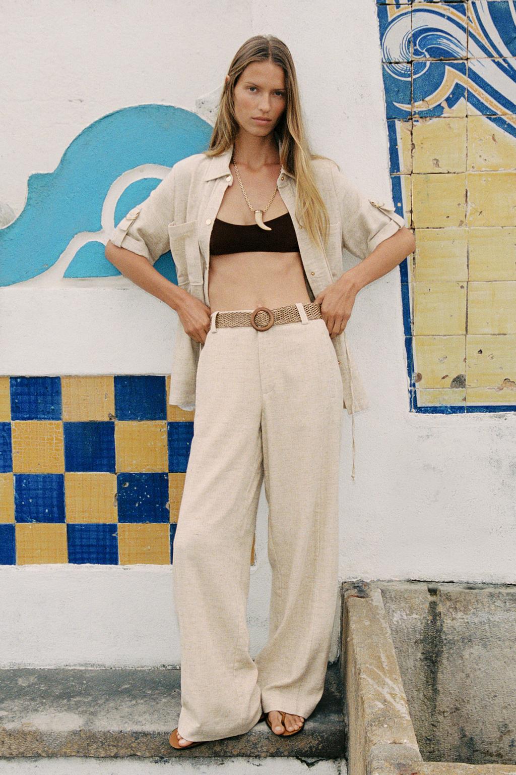 RUSTIC BELTED PANTS