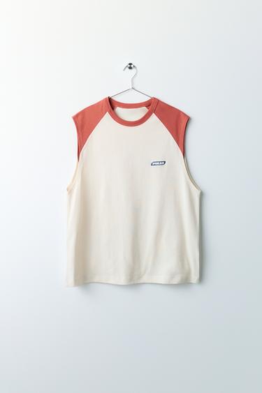 DÉBARDEUR COLOR BLOCK PUKAS SURF X ZARA - Blanc / Rouge de Zara