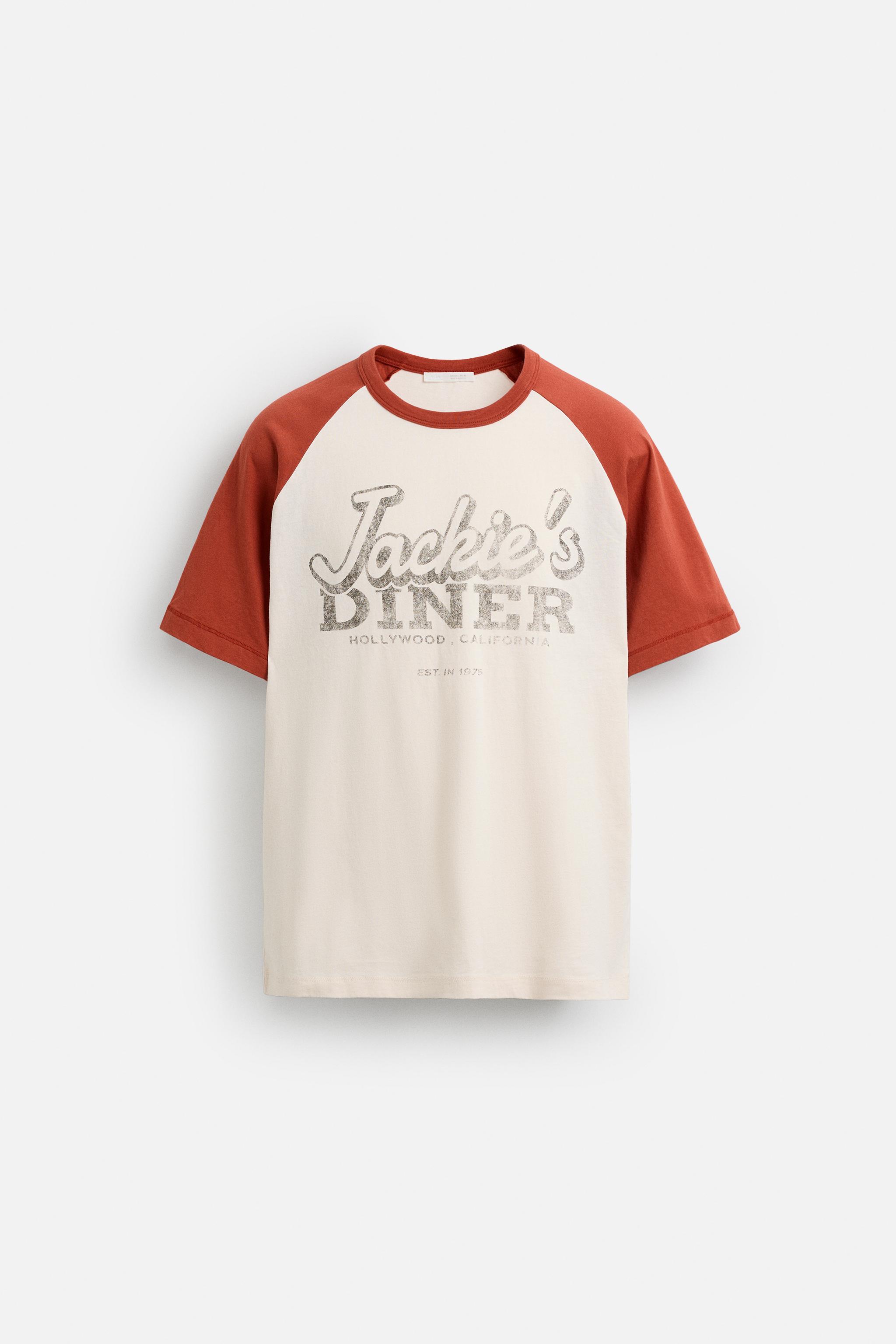 ZARA グラデーションプリント Ｔシャツ 6224/449 グラデーションプリント Tシャツ - ホワイト/エンジ | ZARA
