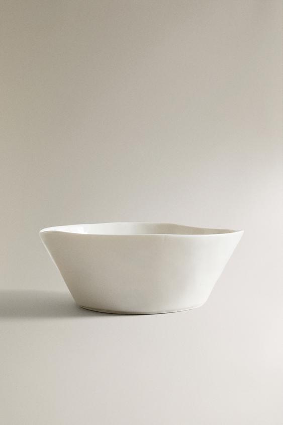 FLORAL PORCELAIN BOWL - White / Navy by Zara - Image 0