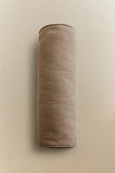 BOLSTER WITH TOPSTITCHING - Brown / Taupe by Zara