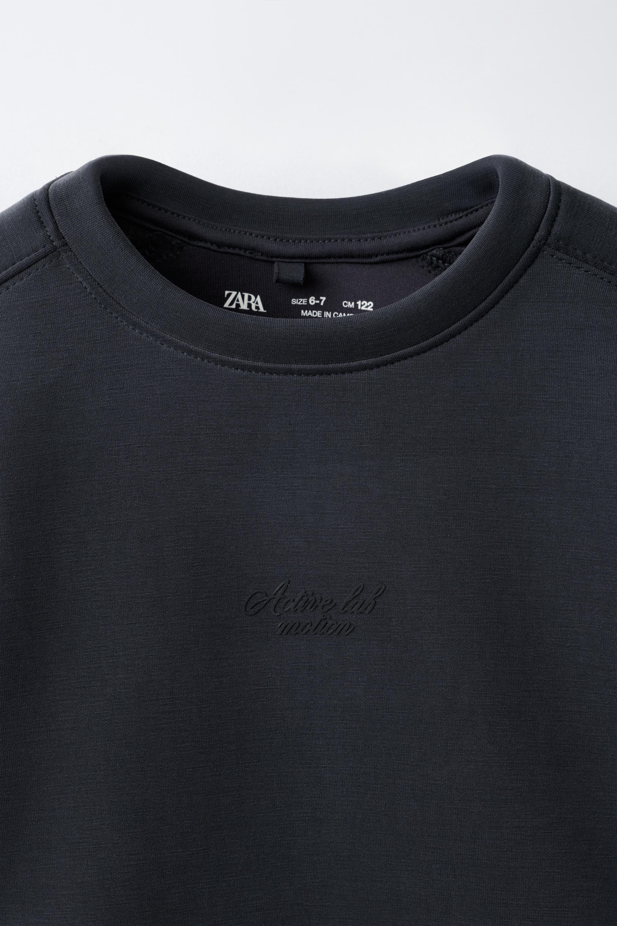 SPORTY EMBOSSED TEXT SWEATSHIRT