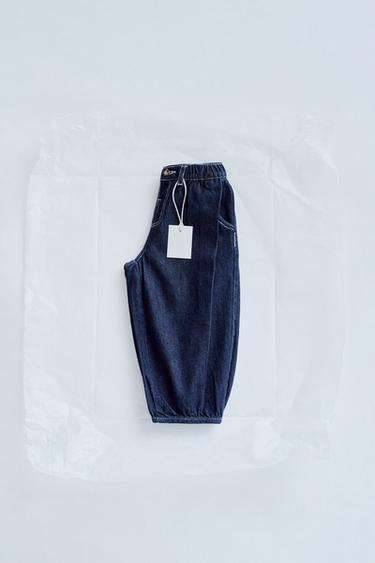 ZARA TIMELESS - BAGGY JEANS MET PLOOIEN - Donker indigo van Zara - Afbeelding 0