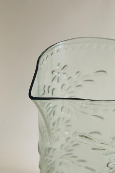 FLORAL ACRYLIC JUG - Green / Blue by Zara - Image 2