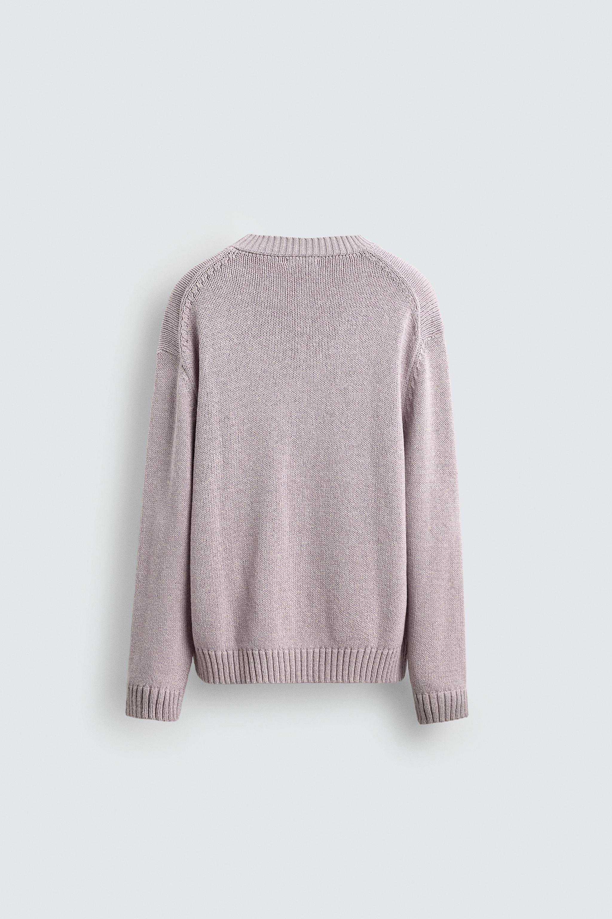 TEXTURED KNIT SWEATER - Lilac | ZARA United States