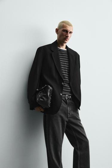 FLUID RELAXED FIT BLAZER - Black by Zara - Image 5