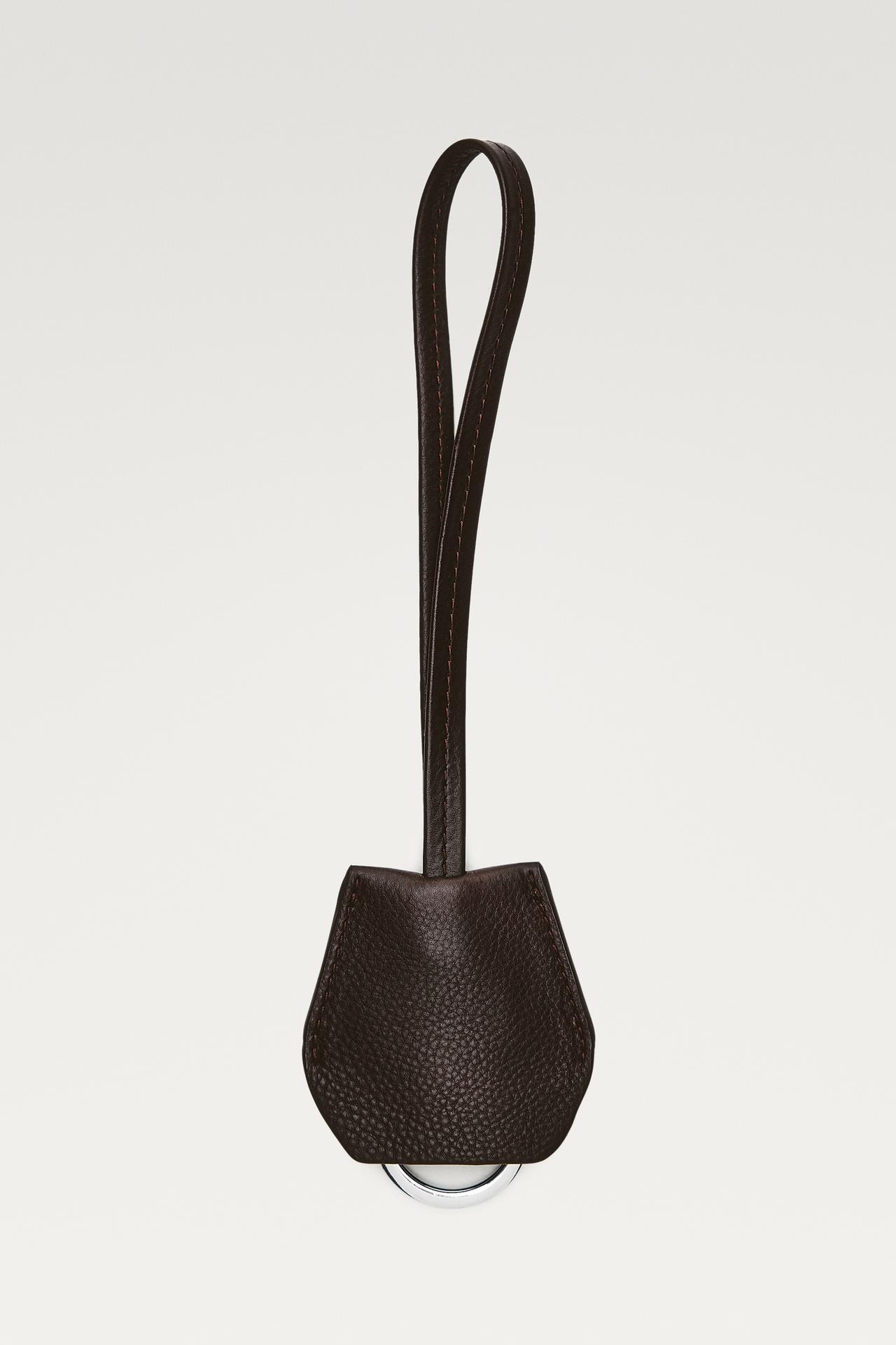 Nappa leather keyring — Brown