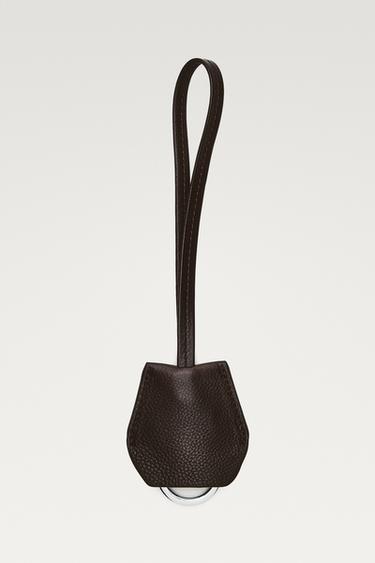 Nappa leather keyring — Brown 1