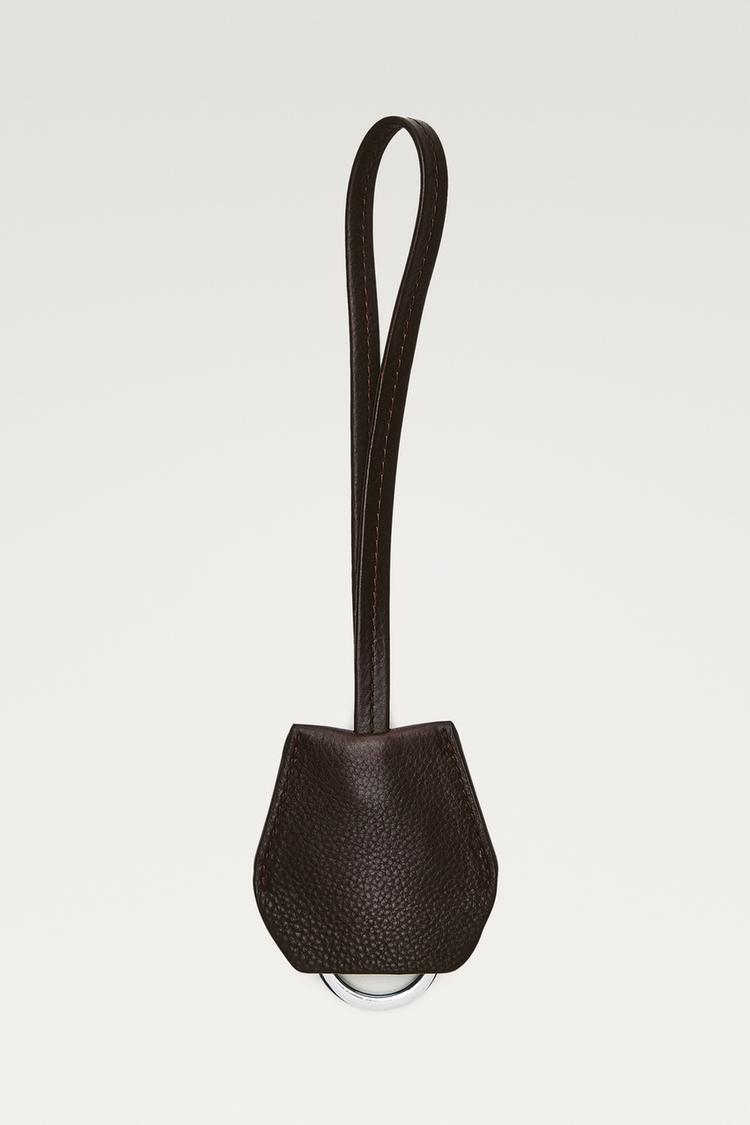 Nappa leather keyring — Brown