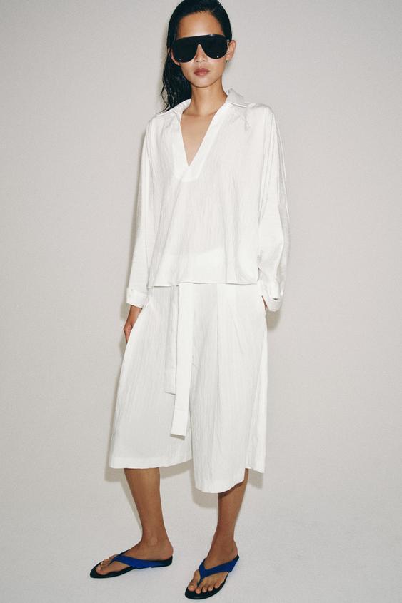 ZW COLLECTION OVERSIZED TEXTURED SHIRT from Zara - $69.90