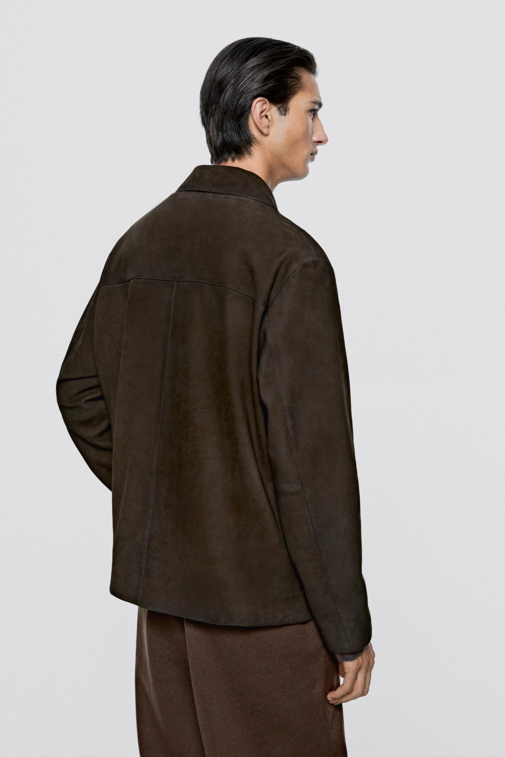 Leather nubuck pocket detail jacket - LIMITED EDITION