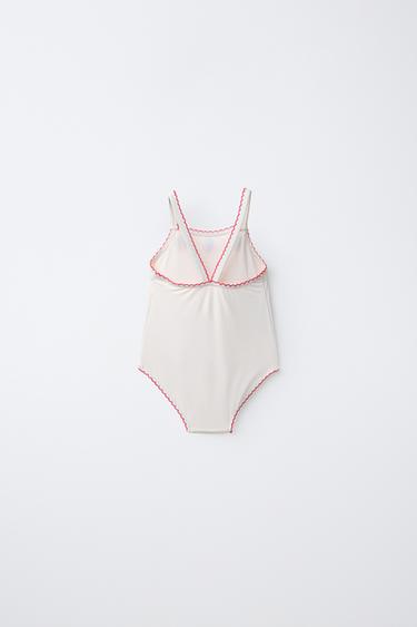1-6 ANS/ MAILLOT DE BAIN FRAISES BRODÉES - Écru de Zara - Image 1