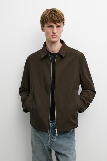Lightweight jacket with collar detail — Chocolate 2