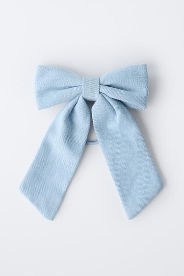 CHOUCHOU PASSANT LACET EN DENIM - Bleu de Zara