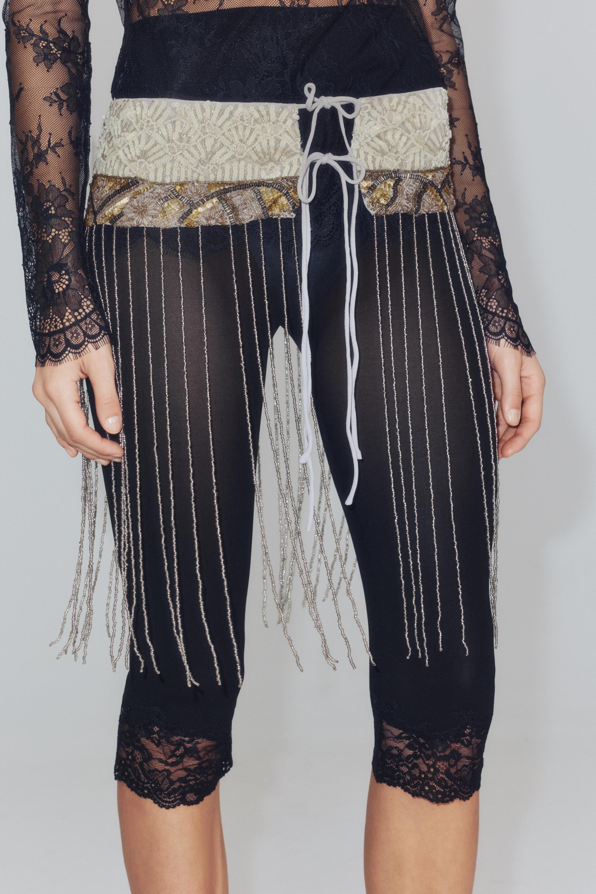 Embroidered Beaded Fringed Sash Limited Edition by Zara