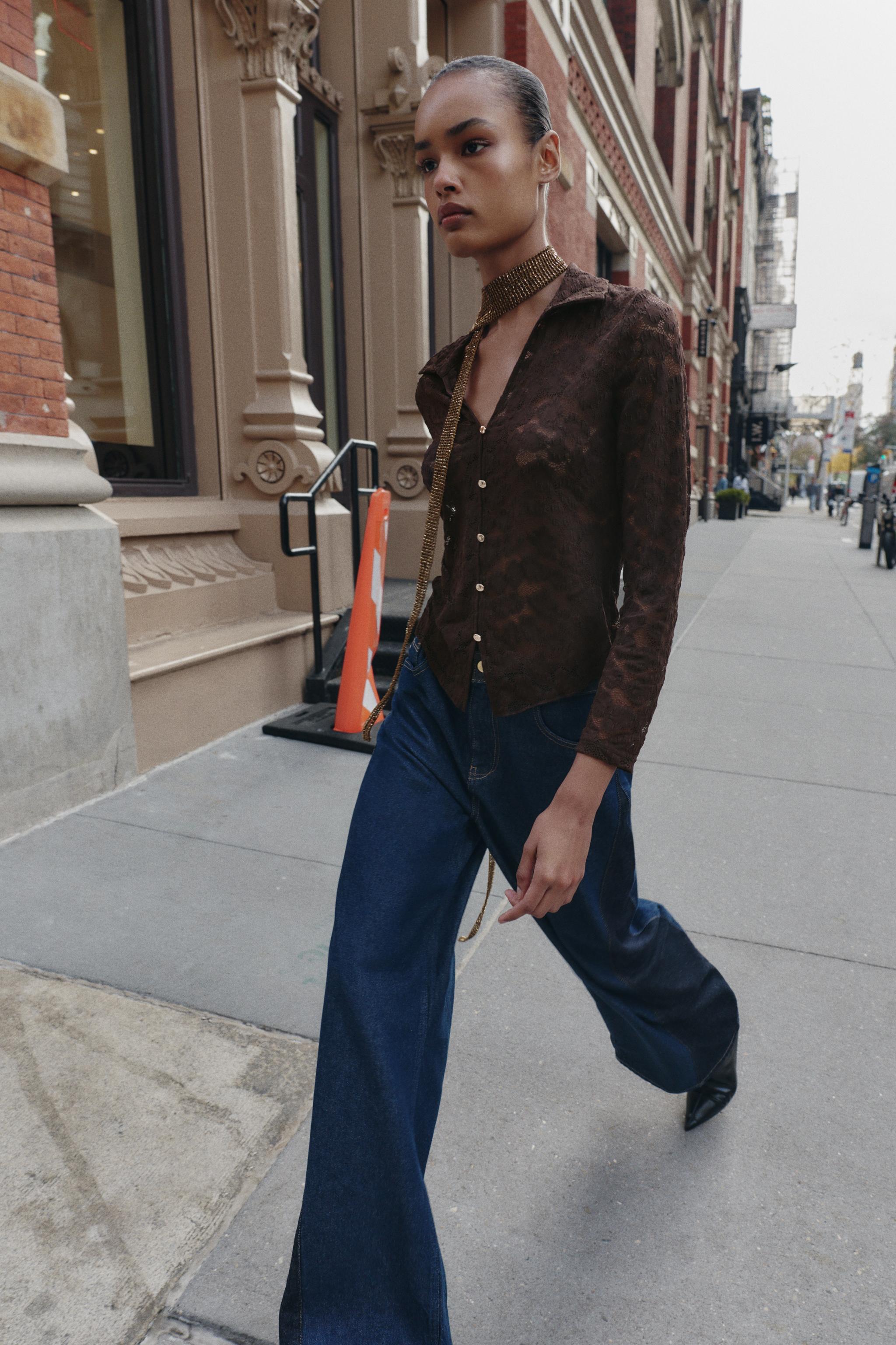 ポインテル トップス - ブラウン | ZARA Japan / 日本