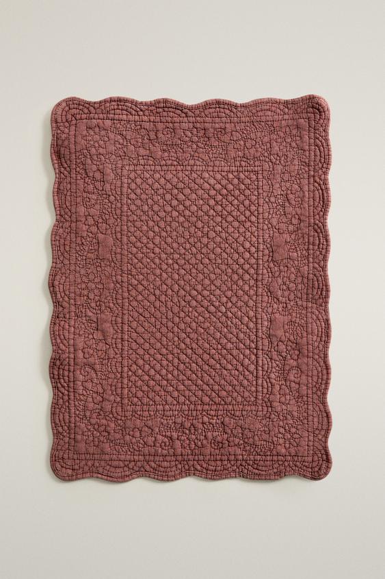 FLORAL QUILTED PLACEMAT - Brown by Zara - Image 0