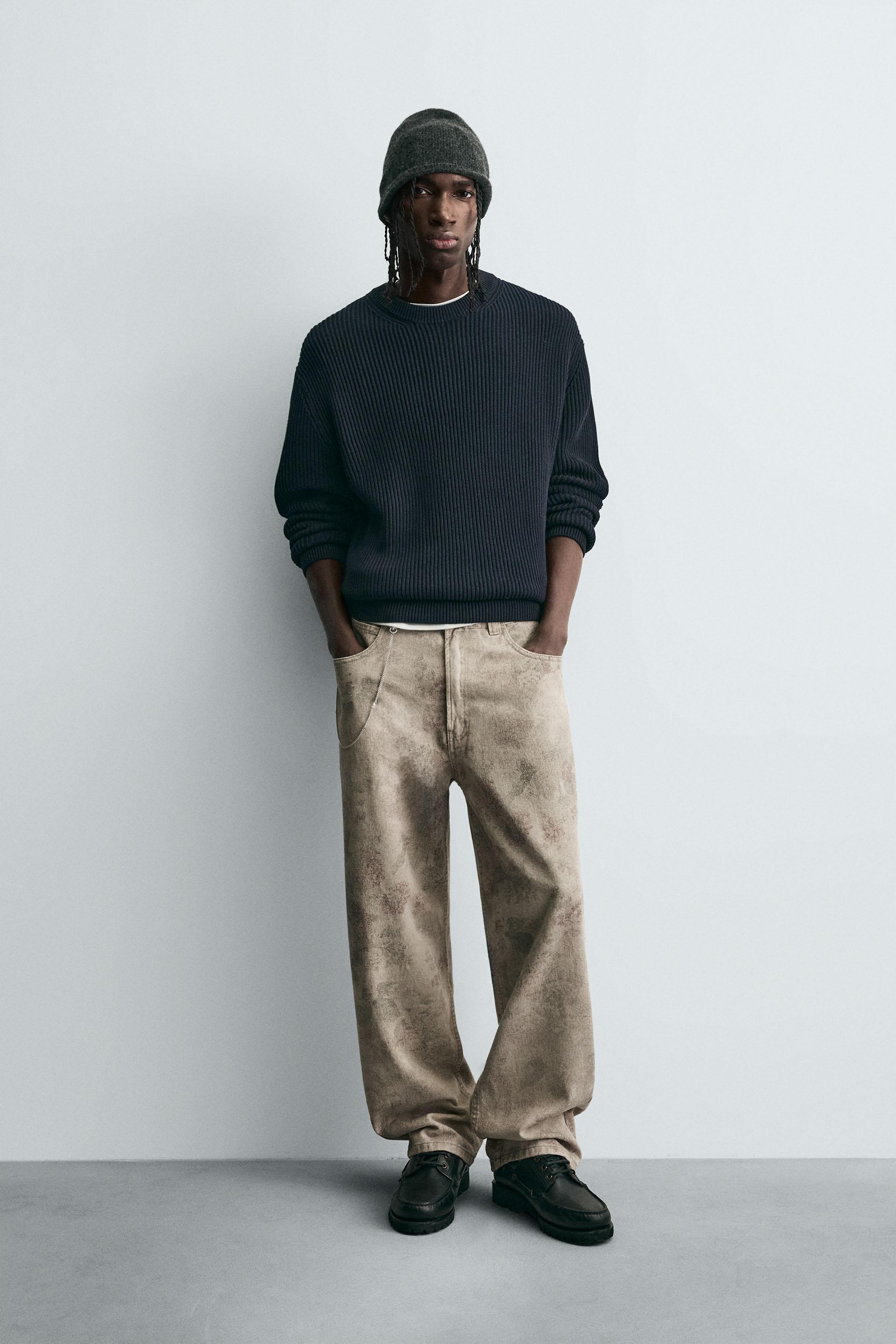 ABSTRACT PRINT BALLOON FIT PANTS